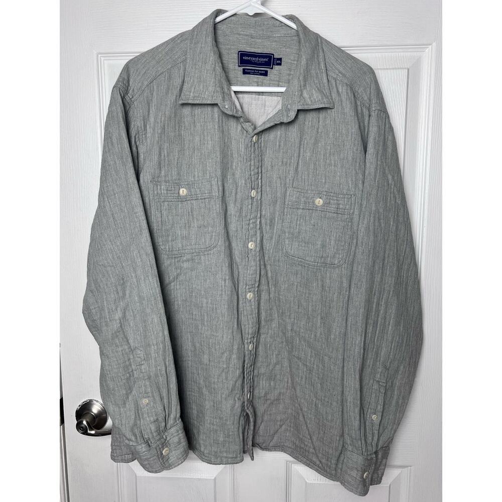 Vineyard Vines Men's Classic Fit Shirt 100% Cotton Long Sleeve XXL